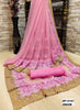 Excellent Pink Color Heavy Trendy Net Saree