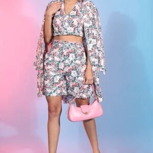 Exclusive White Color Designer Three Piece Co-Ord Set