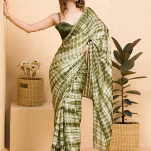Mehendi Georgette Designer Saree