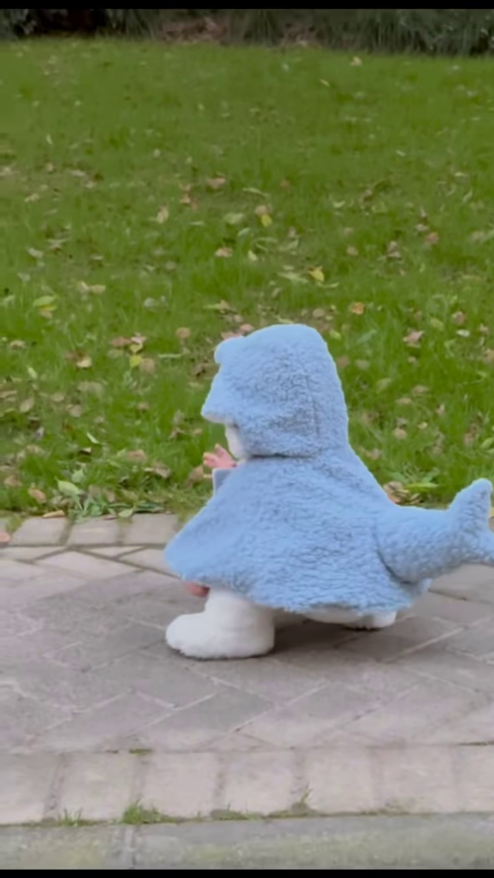 Fluffy Animal-Themed Kids' Costumes 🐰🦈🦕 – Bunny, Shark & Dino Variants - Image 3