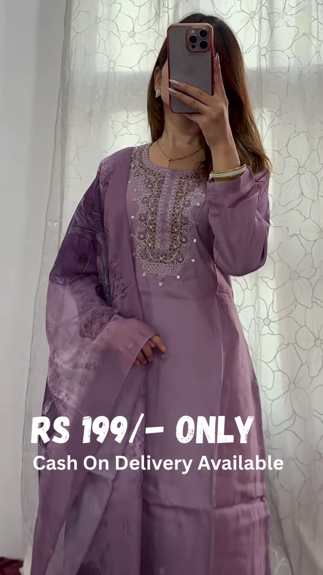 Lavender Luxe Embroidered Suit – Elegance in Every Thread